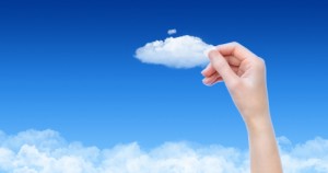 Holding A Cloud Concept