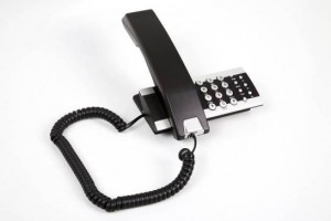 A modern desk phone representing VoIP capabilities