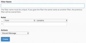 Cpanel Email Filter Creation